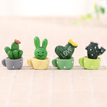 Load image into Gallery viewer, Car Cactus Potted Rabbit Ornaments Auto Center Console Accessories Desktop Dolls Small Cake Baking Resin Decorations Toys
