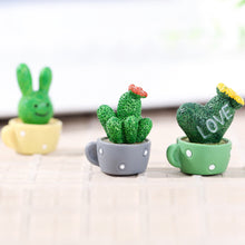 Load image into Gallery viewer, Car Cactus Potted Rabbit Ornaments Auto Center Console Accessories Desktop Dolls Small Cake Baking Resin Decorations Toys
