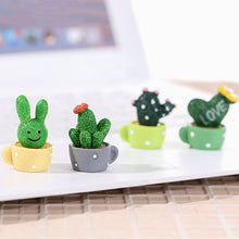 Load image into Gallery viewer, Car Cactus Potted Rabbit Ornaments Auto Center Console Accessories Desktop Dolls Small Cake Baking Resin Decorations Toys
