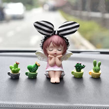 Load image into Gallery viewer, Car Cactus Potted Rabbit Ornaments Auto Center Console Accessories Desktop Dolls Small Cake Baking Resin Decorations Toys
