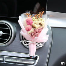 Load image into Gallery viewer, Car Air Outlet Perfume Decoration Immortal Dried Bouquet Small Fresh Air Conditioning Mouth Gypsophila paniculata Fragrance Clip

