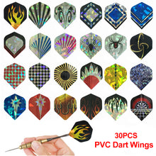 Load image into Gallery viewer, 30PCS PET Darts Flights Dart Feather Outdoor Wing Tail Mixed Pattern
