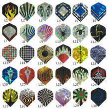 Load image into Gallery viewer, 30PCS PET Darts Flights Dart Feather Outdoor Wing Tail Mixed Pattern
