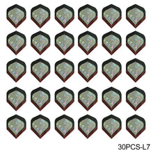 Load image into Gallery viewer, 30PCS PET Darts Flights Dart Feather Outdoor Wing Tail Mixed Pattern
