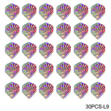 Load image into Gallery viewer, 30PCS PET Darts Flights Dart Feather Outdoor Wing Tail Mixed Pattern
