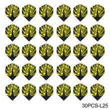 Load image into Gallery viewer, 30PCS PET Darts Flights Dart Feather Outdoor Wing Tail Mixed Pattern
