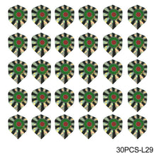 Load image into Gallery viewer, 30PCS PET Darts Flights Dart Feather Outdoor Wing Tail Mixed Pattern
