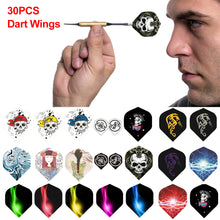 Load image into Gallery viewer, 30PCS PET Darts Flights Dart Feather Outdoor Wing Tail Mixed Pattern
