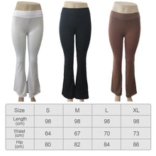 Load image into Gallery viewer, Women's High Waist Leggings Yoga Pants Wide Leg Pants Women Gym Sports Black Flared Pant Plus Size Dance Trousers
