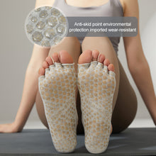 Load image into Gallery viewer, Non-Slip Cross Bandage Yoga Socks Backless Five Toes Pilates Sock Grips Cotton Ballet Dance Fitness Sport Sock Slipper
