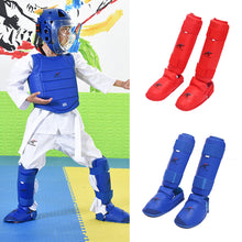 Load image into Gallery viewer, Unisex Adult Child Taekwondo Equipment MMA Suit Leg Shin Guard Hand Palm Foot Protector

