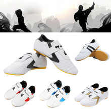 Load image into Gallery viewer, Breathable White Taekwondo Shoes Kung Fu Shoes Wushu Taichi Karate Martial Arts Wrestling Fighting Sneakers
