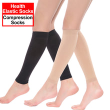 Load image into Gallery viewer, 1 Pair 23-32mmhg Sports Calf Compression Socks Knee High Support Stockings Open Toe For Pregnancy Varicose Veins Running
