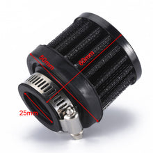 Load image into Gallery viewer, Universal Interface Car Air Filters 25mm For Motorcycle Cold Air Intake High Flow Crankcase Vent Cover Mini Breather Filters
