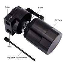 Load image into Gallery viewer, Universal 300ML Baffled Aluminum Oil Catch Can Fuel Tank with Air Filter Hose Cleaner Fuel Trap Reservoir Auto Vehicle Collector Kettle
