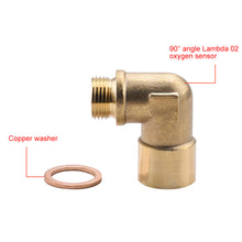 Load image into Gallery viewer, Universal Brass Fitting M18 x 1.5 Connector Plug Kit P0420 P0430 Exhaust 90 Degree O2 Oxygen Sensor Spacer Extender Tool
