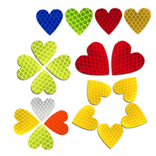 Load image into Gallery viewer, 12Pcs Heart Highly Reflective Stickers Auto Exterior Night Safety Warning Mark Decal Reflective Stickers Tape for Car Truck Motorcycle
