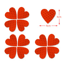 Load image into Gallery viewer, 12Pcs Heart Highly Reflective Stickers Auto Exterior Night Safety Warning Mark Decal Reflective Stickers Tape for Car Truck Motorcycle
