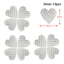 Load image into Gallery viewer, 12Pcs Heart Highly Reflective Stickers Auto Exterior Night Safety Warning Mark Decal Reflective Stickers Tape for Car Truck Motorcycle
