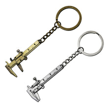 Load image into Gallery viewer, Mini Vernier Caliper Keychain Automobile Turbo Key Ring Key Chains for Vw Mazda Audi Bmw Toyota Opel Car Styling Accessories

