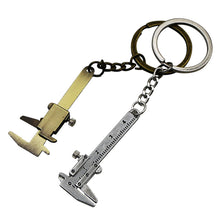 Load image into Gallery viewer, Mini Vernier Caliper Keychain Automobile Turbo Key Ring Key Chains for Vw Mazda Audi Bmw Toyota Opel Car Styling Accessories
