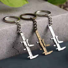 Load image into Gallery viewer, Mini Vernier Caliper Keychain Automobile Turbo Key Ring Key Chains for Vw Mazda Audi Bmw Toyota Opel Car Styling Accessories
