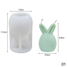 Load image into Gallery viewer, 3D Bunny Silicone Candle Mold Faceless Rabbit Head Aromatherapy Soap Plaster Resin Mould Candle Making Supplies Home Decor
