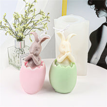 Load image into Gallery viewer, 3D Egg Bunny Silicone Candle Mold Aromatherapy Soap Plaster Resin Mould Candle Making Supplies Home Decor
