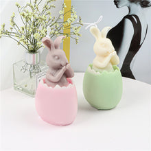 Load image into Gallery viewer, 3D Egg Bunny Silicone Candle Mold Aromatherapy Soap Plaster Resin Mould Candle Making Supplies Home Decor

