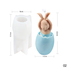 Load image into Gallery viewer, 3D Egg Bunny Silicone Candle Mold Aromatherapy Soap Plaster Resin Mould Candle Making Supplies Home Decor
