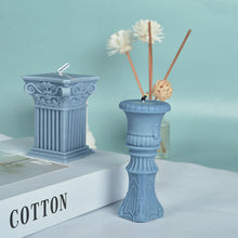 Load image into Gallery viewer, Roman Column Candle Mold 3D Pillar Candle Mould Epoxy Resin Casting Mold DIY Aromatherapy Candle Silicone Mold for Candle Making
