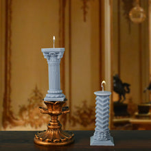 Load image into Gallery viewer, Roman Column Candle Mold 3D Pillar Candle Mould Epoxy Resin Casting Mold DIY Aromatherapy Candle Silicone Mold for Candle Making
