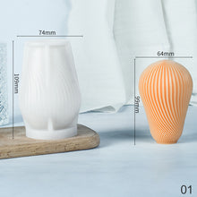 Load image into Gallery viewer, Different Styles of Geometric Candles Silicone Mold DIY Handmade Spiral Wavy Candles Soap Plaster Gifts Decorative Ornaments
