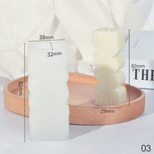 Load image into Gallery viewer, Different Styles of Geometric Candles Silicone Mold DIY Handmade Spiral Wavy Candles Soap Plaster Gifts Decorative Ornaments
