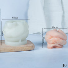 Load image into Gallery viewer, Different Styles of Geometric Candles Silicone Mold DIY Handmade Spiral Wavy Candles Soap Plaster Gifts Decorative Ornaments
