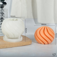 Load image into Gallery viewer, Different Styles of Geometric Candles Silicone Mold DIY Handmade Spiral Wavy Candles Soap Plaster Gifts Decorative Ornaments
