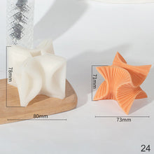 Load image into Gallery viewer, Different Styles of Geometric Candles Silicone Mold DIY Handmade Spiral Wavy Candles Soap Plaster Gifts Decorative Ornaments

