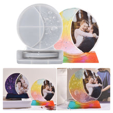 Load image into Gallery viewer, Moon Photo Frame Ornaments Silicone Molds with Base Suitable for Epoxy Resin Diy Craft Jewelry Making Home Decorations

