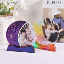 Load image into Gallery viewer, Moon Photo Frame Ornaments Silicone Molds with Base Suitable for Epoxy Resin Diy Craft Jewelry Making Home Decorations
