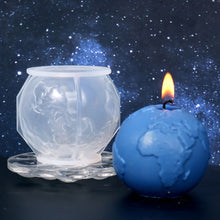 Load image into Gallery viewer, 3D Earth Moon Silicone Candle Mold DIY Aromatherapy Plaster Soap Resin Clay Mould Handmade Candle Making Party Home Decor Craft
