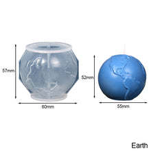 Load image into Gallery viewer, 3D Earth Moon Silicone Candle Mold DIY Aromatherapy Plaster Soap Resin Clay Mould Handmade Candle Making Party Home Decor Craft

