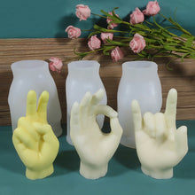 Load image into Gallery viewer, Creative Gesture Candle Silicone Mold Aromatherapy Plaster Silicone Mold DIY Crafts Home Decorations 3D Buddha Hand Candle Mold

