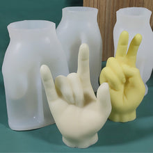 Load image into Gallery viewer, Creative Gesture Candle Silicone Mold Aromatherapy Plaster Silicone Mold DIY Crafts Home Decorations 3D Buddha Hand Candle Mold
