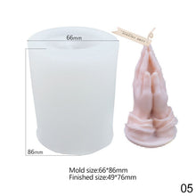 Load image into Gallery viewer, Creative Gesture Candle Silicone Mold Aromatherapy Plaster Silicone Mold DIY Crafts Home Decorations 3D Buddha Hand Candle Mold
