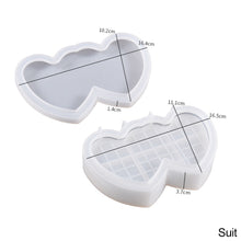 Load image into Gallery viewer, DIY Epoxy Resin Mold Heart Love Checkerboard Multilayer Storage Box Silicone Molds For Resin Mold Handcraft Home Decor Jewelry Making
