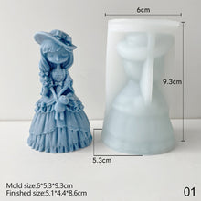 Load image into Gallery viewer, Princess Doll Candle Silicone Mold DIY Gypsum Form Carving Art Aromatherapy Plaster Resin Mold Home Decoration Wedding Gifts
