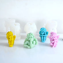 Load image into Gallery viewer, Angel Candle Silicone Mold 3D Cute Angel Hand Soap Aromatherapy Gypsum Candle Ornaments Silicone Mold
