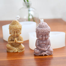 Load image into Gallery viewer, 3D Buddha Silicone Candle Mold Church Buddha Incense Candle Plaster Decoration Mold DIY Church Candle Production Supplies

