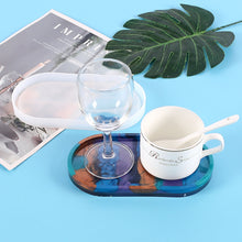 Load image into Gallery viewer, Oval Storage Tray Mold Coaster UV Epoxy Resin Mold For DIY Family Party Table Decoration Irregular Tea Coaster Silicone Molds
