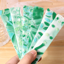 Load image into Gallery viewer, Silicone Bookmark Mold DIY Crystal Epoxy Resin Mold Leaves Cat's Claw Love Flower Rectangular Full Page Bookmark Silicone Mould
